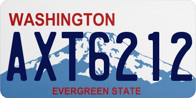 WA license plate AXT6212