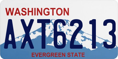 WA license plate AXT6213