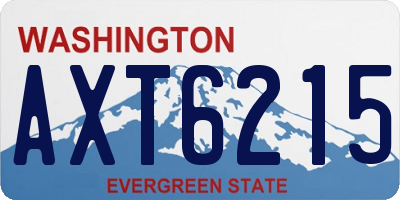 WA license plate AXT6215
