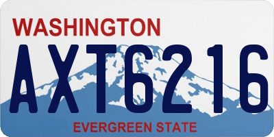 WA license plate AXT6216