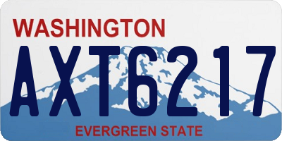 WA license plate AXT6217