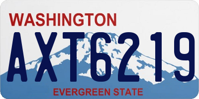 WA license plate AXT6219