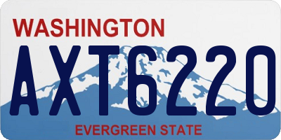 WA license plate AXT6220