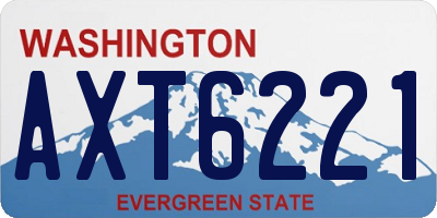 WA license plate AXT6221