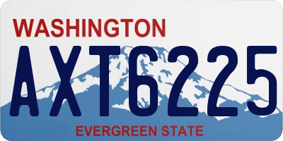 WA license plate AXT6225