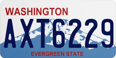 WA license plate AXT6229