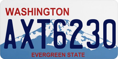 WA license plate AXT6230