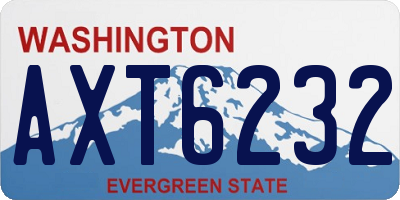 WA license plate AXT6232