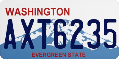 WA license plate AXT6235