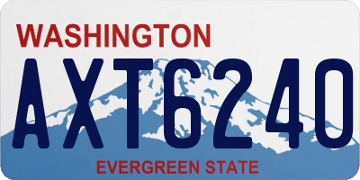 WA license plate AXT6240