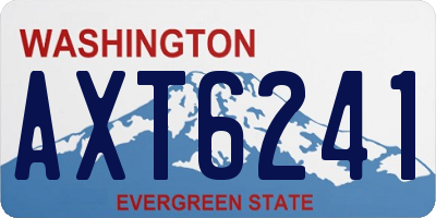 WA license plate AXT6241