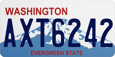 WA license plate AXT6242