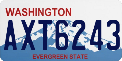 WA license plate AXT6243