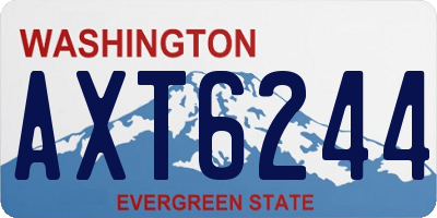 WA license plate AXT6244