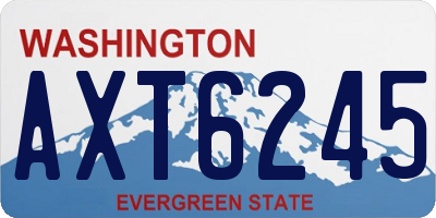 WA license plate AXT6245