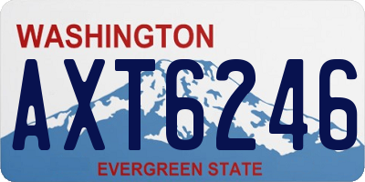 WA license plate AXT6246