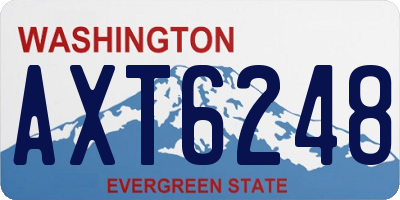 WA license plate AXT6248