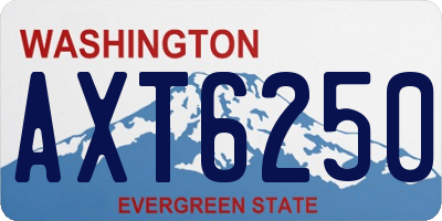 WA license plate AXT6250
