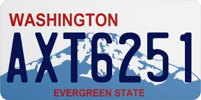 WA license plate AXT6251