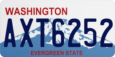 WA license plate AXT6252