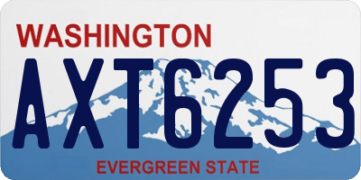 WA license plate AXT6253