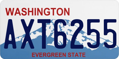 WA license plate AXT6255