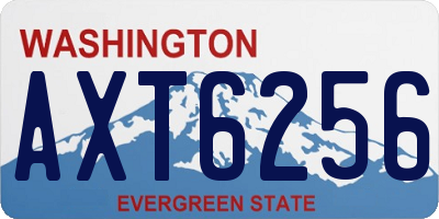 WA license plate AXT6256
