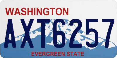 WA license plate AXT6257