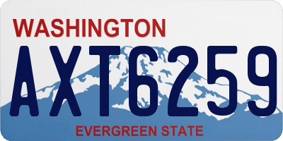 WA license plate AXT6259