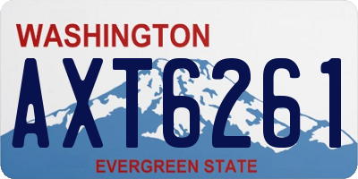 WA license plate AXT6261