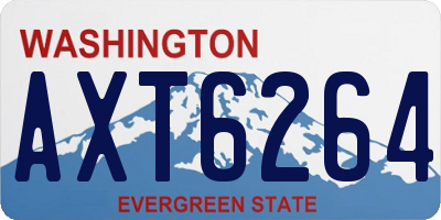 WA license plate AXT6264