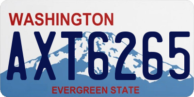 WA license plate AXT6265