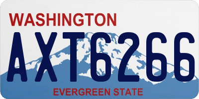 WA license plate AXT6266