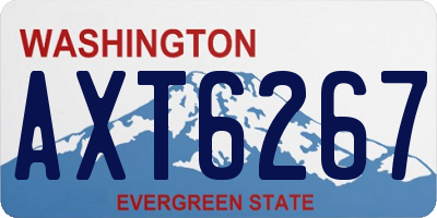 WA license plate AXT6267