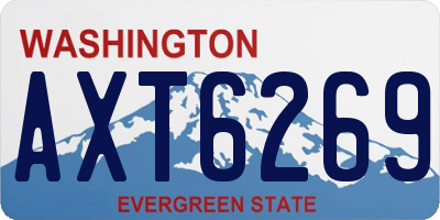 WA license plate AXT6269