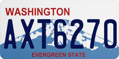 WA license plate AXT6270
