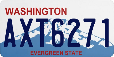 WA license plate AXT6271
