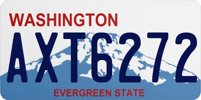 WA license plate AXT6272