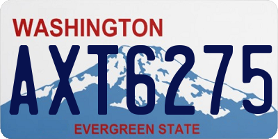 WA license plate AXT6275