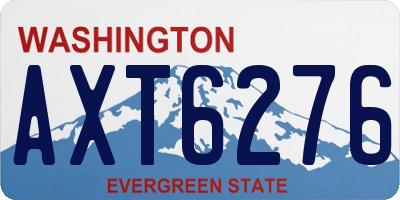 WA license plate AXT6276