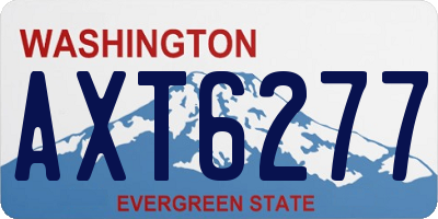 WA license plate AXT6277