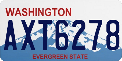 WA license plate AXT6278