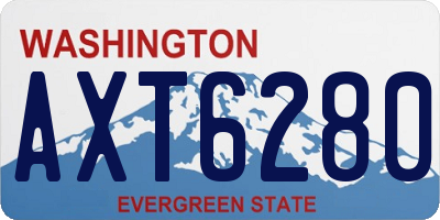 WA license plate AXT6280