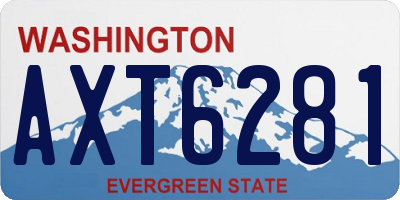WA license plate AXT6281