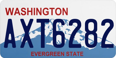 WA license plate AXT6282