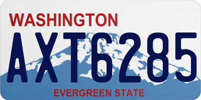 WA license plate AXT6285