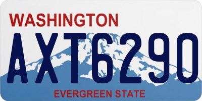 WA license plate AXT6290