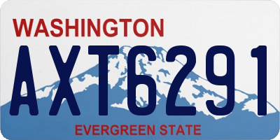 WA license plate AXT6291