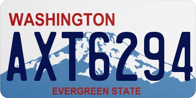 WA license plate AXT6294