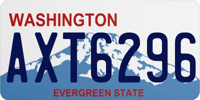 WA license plate AXT6296